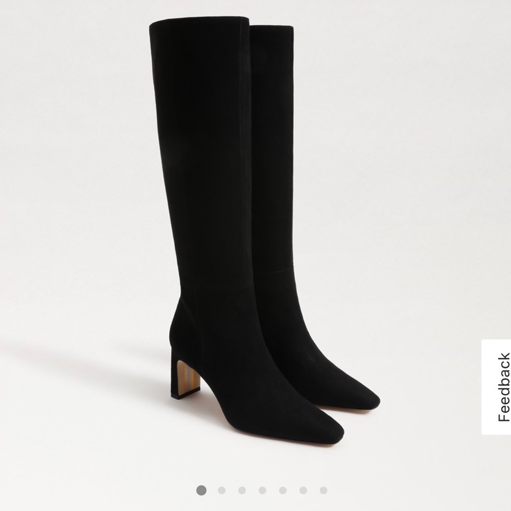 Sam Edelman Sylvia knee high black suede boots